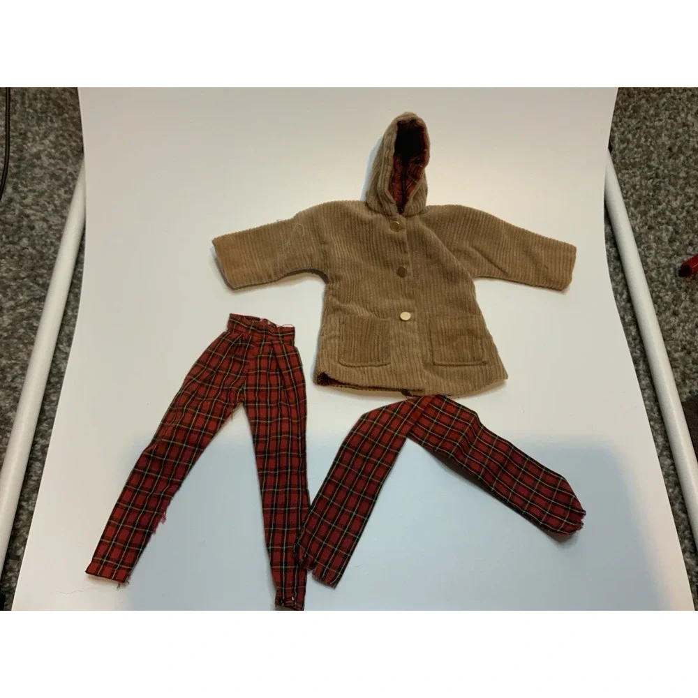 Vintage Judy Littlechap Corduroy Jacket With Red‎ Plaid Pants And Scarf